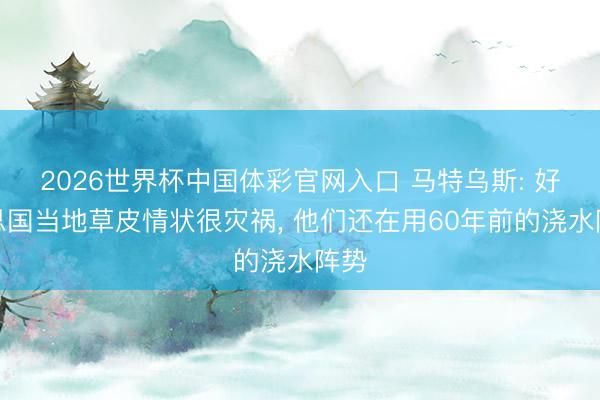 2026世界杯中国体彩官网入口 马特乌斯: 好意思国当地草皮情状很灾祸, 他们还在用60年前的浇水阵势