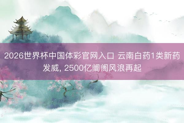 2026世界杯中国体彩官网入口 云南白药1类新药发威， 2500亿阛阓风浪再起