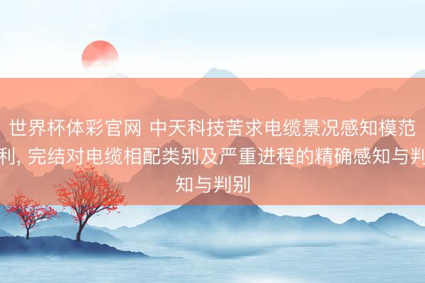 世界杯体彩官网 中天科技苦求电缆景况感知模范专利， 完结对电缆相配类别及严重进程的精确感知与判别