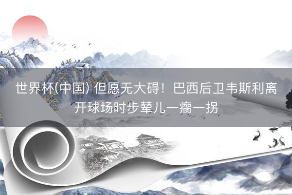 世界杯(中国) 但愿无大碍！巴西后卫韦斯利离开球场时步辇儿一瘸一拐