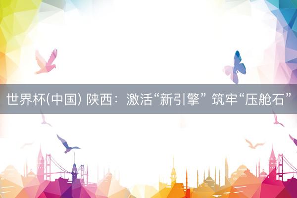 世界杯(中国) 陕西:激活“新引擎” 筑牢“压舱石”