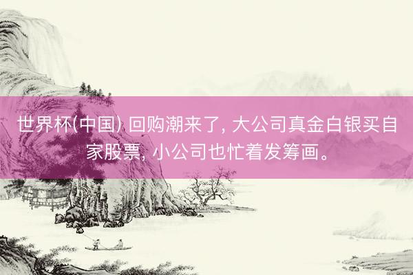 世界杯(中国) 回购潮来了, 大公司真金白银买自家股票, 小公司也忙着发筹画。